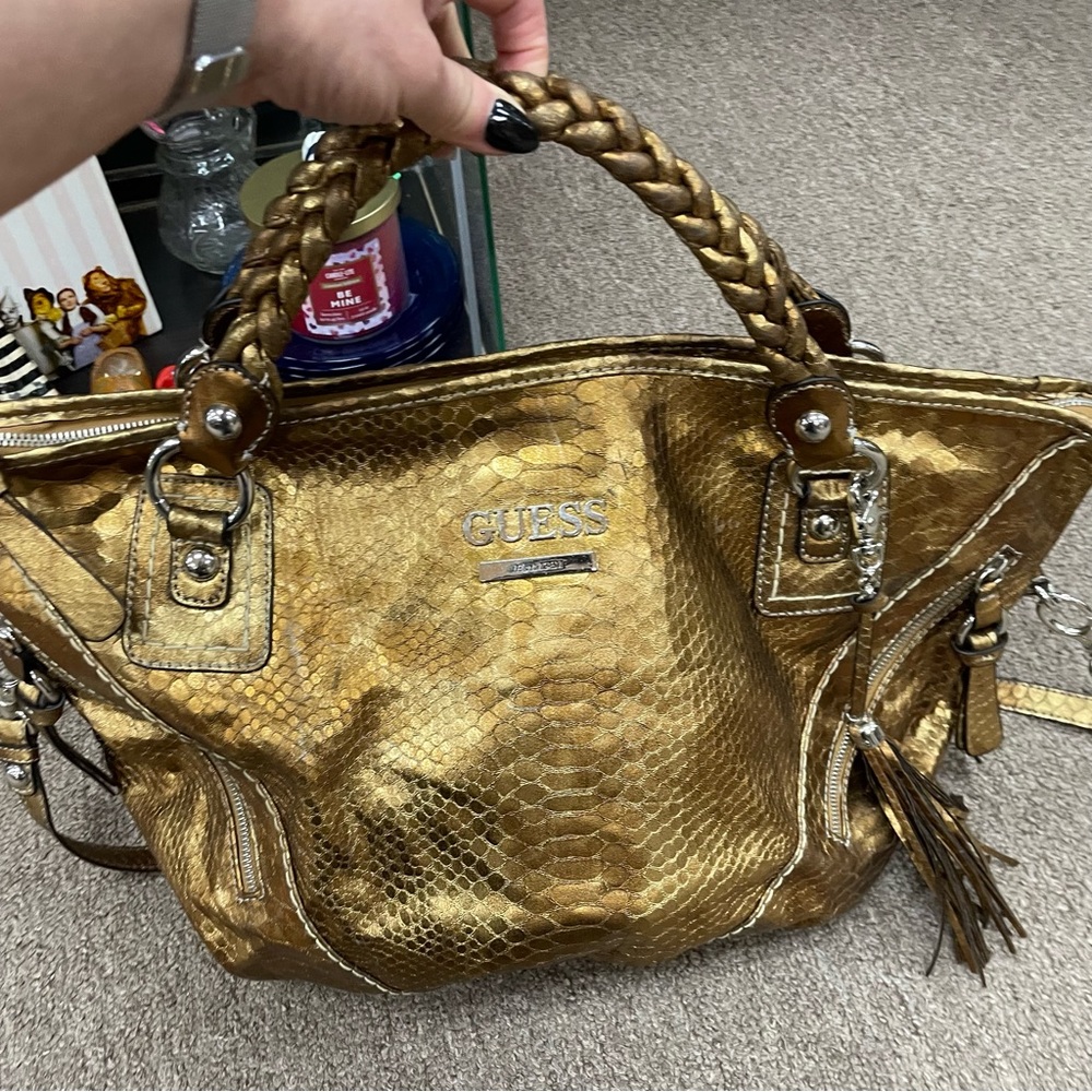 RARE Vintage Gold Guess bag